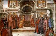 GHIRLANDAIO, Domenico Angel Appearing to Zacharias oil painting artist